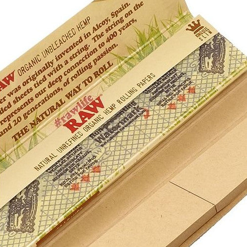 RAW King Size slim Organic Premium Papers ungebleicht