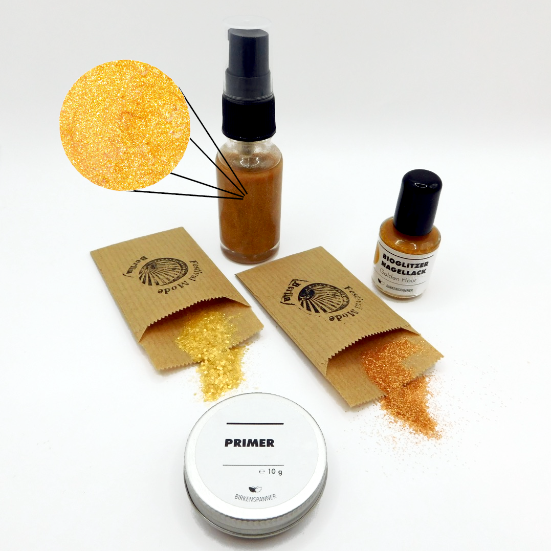 gold glitter, copper glitter, gold nail polish, gold body oil, skin primer
