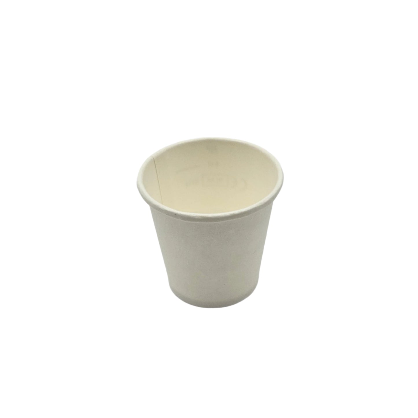 Paper shot cup for liquids white background
