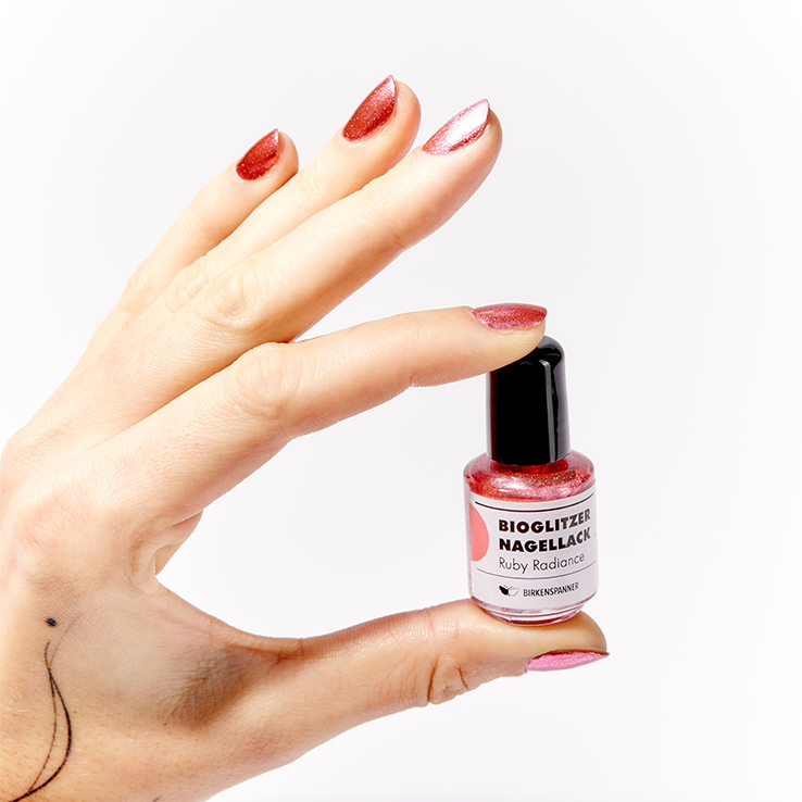 Bioglitzer Nagellack Ruby Radiance