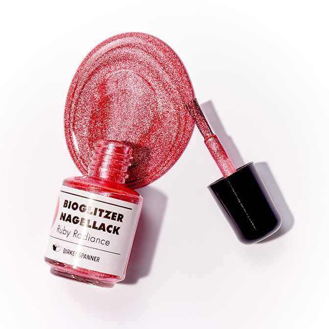 Bioglitzer Nagellack Ruby Radiance